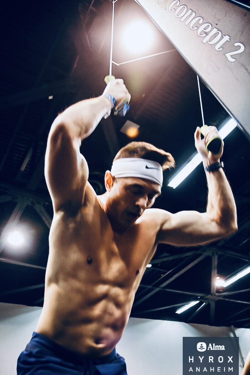 Justin Belza competing at HYROX Anaheim
